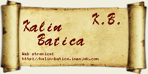 Kalin Batica vizit kartica